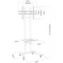 Approx Soporte de Pie Móvil con Ruedas APPST05 para TV 30-70 pulgadas